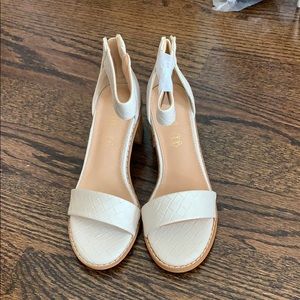 Ivy heeled sandal-beige. Never worn.